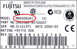 Fujitsu MHK2060AT